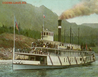 Монеты с Корабликами - 800px-Bailey_Gatzert_near_Cascade_Locks,_circa_1910