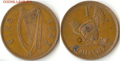 1 пенни 1942г. Ирландия до 16.03.16 - 1пенс1942Ирландия