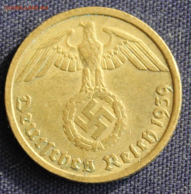 С 1 руб. III-й РЕЙХ 10 пфеннигов  1939г."D" БРОНЗА  17.03 - IMG_0497.JPG