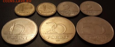 Венгерские форинты: 1,1,2,2,10,20,50 Короткий Блиц.13.03 - 2
