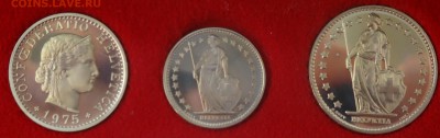 Швейцария годовой набор и юбилейные 5 фр. 1975 г. на оценку - DSC04000.JPG