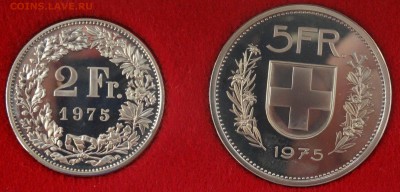 Швейцария годовой набор и юбилейные 5 фр. 1975 г. на оценку - DSC03997.JPG