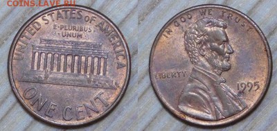США 1 цент, 10 шт. по 1р. до 15.03.2016 22-00 - 1995.JPG