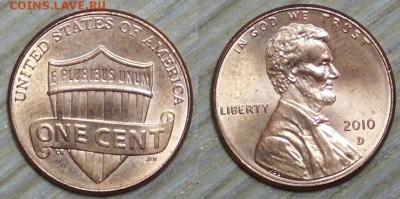 США 1 цент, 10 шт. по 1 р. до 15.03.2016 22-00 - 2010 d.JPG