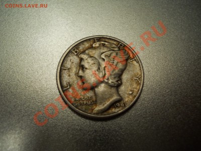 Серебро. Три дайма США 1941, 42 и 45.  До 23.10.20 21-00 Мск - DSCN0219 Дайм 41.JPG