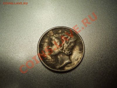 Серебро. Три дайма США 1941, 42 и 45.  До 23.10.20 21-00 Мск - DSCN0217 Дайм 45.JPG