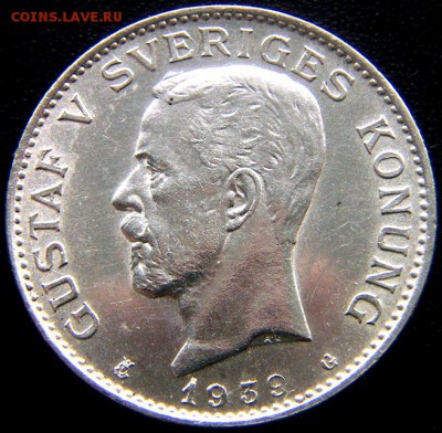 Отличная серебряная шведская крона 1939; до 12.03_22.14мск - 11024