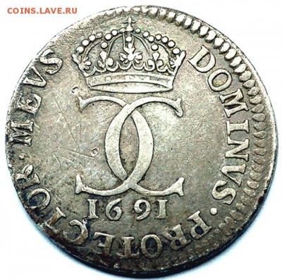 Швеция_5 эре 1691. Серебро; до 13.03_22.10мск - 7293