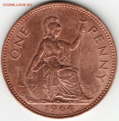 Великобритания. 1 пенни 1964 г. до 24.00 19.03.16 г. - Scan-160311-0009