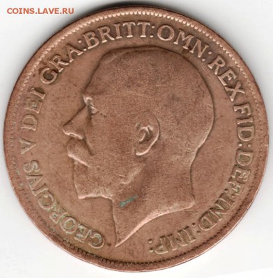 Великобритания. 1 пенни 1919 г. до 24.00 19.03.16 г. - Scan-160311-0013