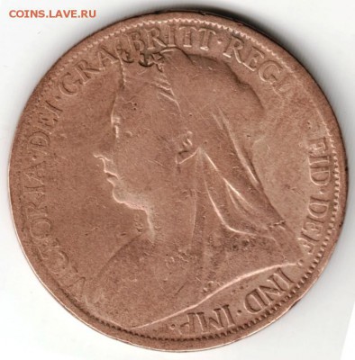 Великобритания. 1 пенни 1900 г. до 24.00 19.03.16 г. - Scan-160312-0014