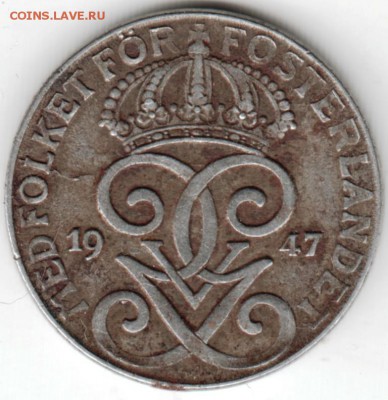 Швеция. 2 эре 1947 г.  до 24.00 19.03.16 г. - Scan-160312-0017