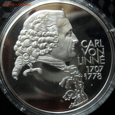 Швеция 1995 год 20 экю Карл Линней Лебеди до 18.03 - DSC00405ф