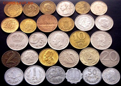 52 разные зарубежные монеты (см. описание). До 13.03_22.30мс - 1
