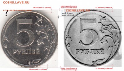 5р 2012 шт. 5.42 или ? - 5р2012 (сравнение монет taddy и Аляски, центровка и ширина канта)