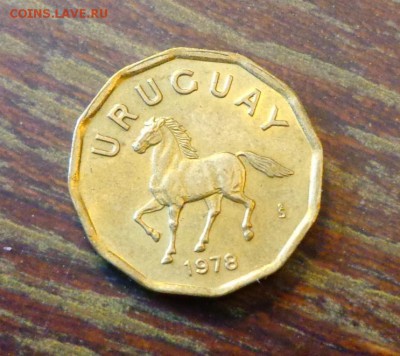 УРУГВАЙ - ЛОШАДЬ многоугольная до 20.03, 22.00 - Уругвай 10 чентезимо Лошадь_1