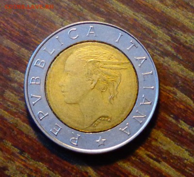 ИТАЛИЯ - 100 лет нац. банку БИМ до 20.03, 22.00 - Италия 500 лир 100 лет банку БИМ