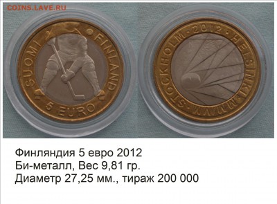 Хоккей на монетах - Финляндия 2012