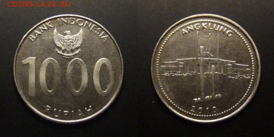 2 - Индонезия – 1000 рупий (2010) «Ангклунг – индонезийский музыкальный инструмент»