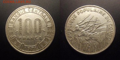 2 - Конго (Народная Республика) – 100 франков (1972) «Антилопы канны»