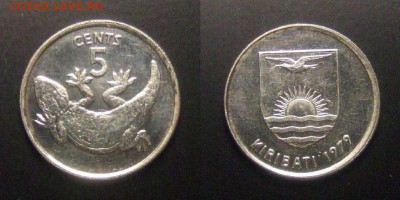2 - Кирибати – 5 центов (1979) «Геккон»