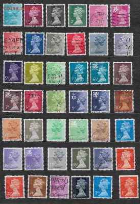 Марки Европы. Великобритания. Подборка стандартных марок**** - Марки Европы. Великобритания Стандарты