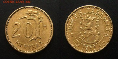 2 - Финляндия – 20 марок (1955)