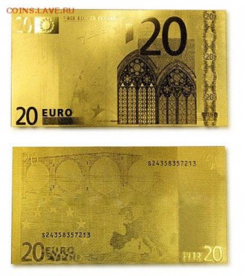 Сувенирная бона 20 EURO до 16.03 в 22.00 по (МСК) КОРОТКИЙ - 20-EURO