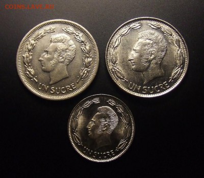 2 - Эквадор (набор - 1 сукре 74, 80 и 88) (3 шт.) Р