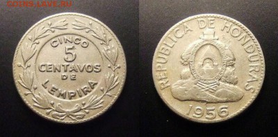 2 - Гондурас – 5 сентаво (1956) медь-ник. (XF) №1