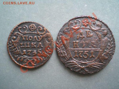 Денга 1751г. + Полушка 1735г. до 24.10.10 в 22:00 по Москве - PA030031.1