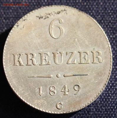 С 1 руб.АВСТРИЙСКАЯ ИМПЕРИЯ 6 крейцеров  1849г.UNC до 23.03 - IMG_0641.JPG