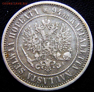 Царская Финляндия_серебряная марка 1874. До 18.03_22.48мск - 11104