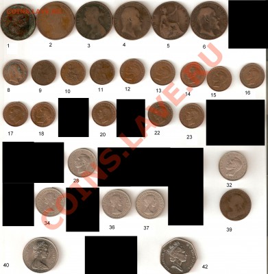 Англия. 1806-1994 года. 42 монеты. - 1_2.JPG