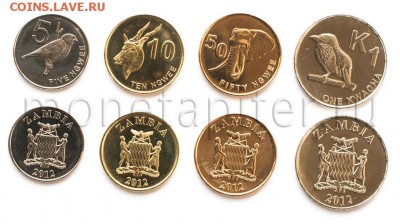 Набор из 4 монет Замбии 2012-2013г.г - 67_Zambia4-2012