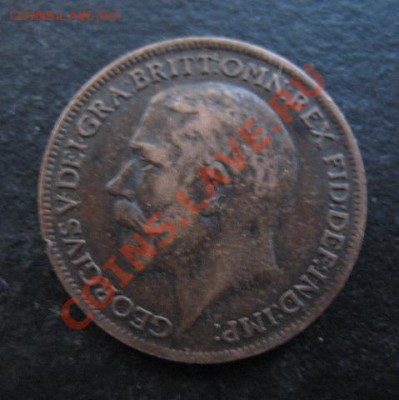 1921 г, Британия, фартинг, до 26.10 в 21-30 мск - 1921 брит фар а