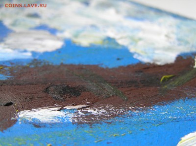 Картина "Дерево, снег, лучи солнца" картон масло. 24*28 см. - P1010173.JPG