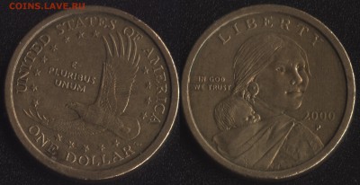 США доллар 2000(P) САКАГАВЕЯ, ОРЕЛ до 22:00мск 22.03.16 - США доллар 0