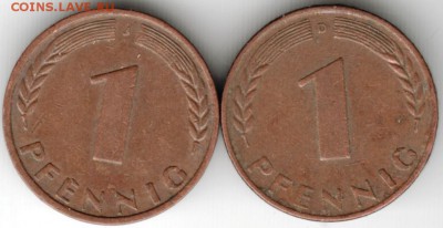 Германия пфенниг 1950 г. Гамбург, Мюнхен до 24.00 26.03.16 г - Scan-160319-0009