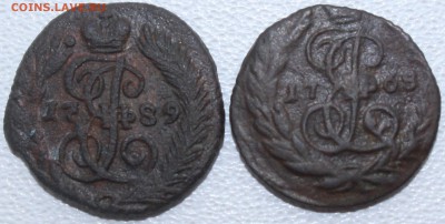 Полушка 1768 и 1789 г. - п68-89р
