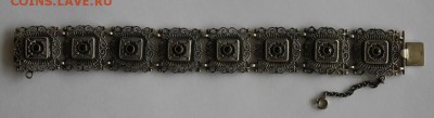 серебряный браслет 1920 года камни гранат ширина 2.4 см герм - image (28)