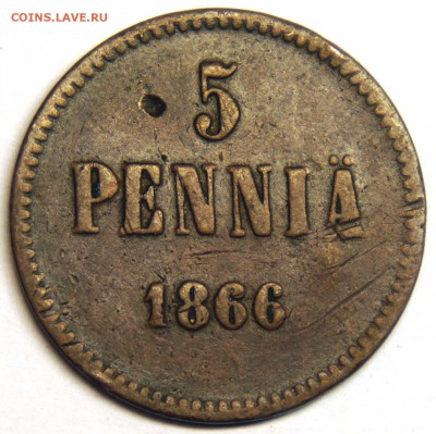 5 пенни 1866 - до 25.03.16 в 22:00 - 5-1866-1