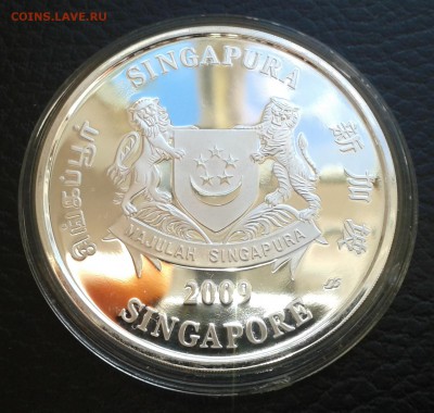 5 $ Сингапур 2009г. серебро на оценку - 2