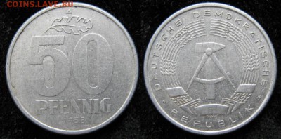 9.Разная инострань по фиксу - 9 25 ГДР 50 пф 1958    1246