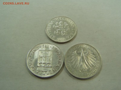 5 марок 1966.5 крон 1929 .500 лир 1973 серебро - P1010133.JPG