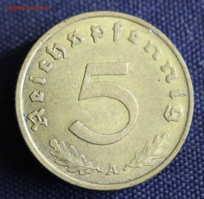 С 1 руб. III-й РЕЙХ 5 пфеннигов 1937"А" БРОНЗА до 29.03 в 22 - IMG_0788.JPG