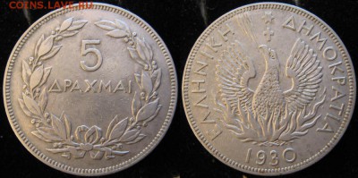 9.Разная инострань по фиксу - 9 33 Греция 5 драхм 1930n   276
