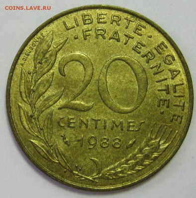 ФРАНЦИЯ 20 сентимов 1988 до 30.03.16 22.00 - IMG_5030.JPG