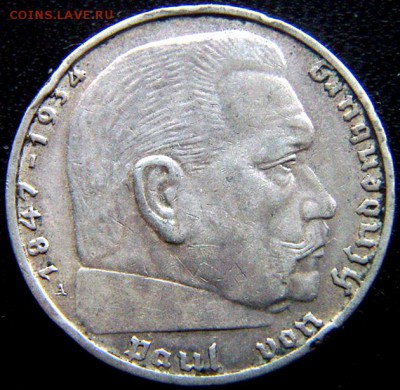Германия. 3-й Рейх_2 рейхсмарки 1938(А); до 25.03_22.06мск - 11130