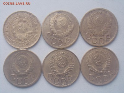 6 монет номинал 3 к с 1930-1950 ссср 28.03.2016 22-30 моск - DSCN0899.JPG